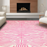 Ultra Soft Area Rug, Non Slip, Stain Resistant, Washable Area Rugs for Living Room, Bedroom, Fresh Modern Whimsical Touch(Pink)