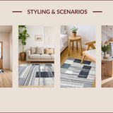 Ultra Soft Area Rug, Non Slip, Stain Resistant, Washable Area Rugs for Living Room, Bedroom, Contemporary Soft Toned Artistry(Gray)