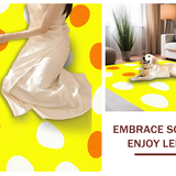 Ultra Soft Area Rug, Non Slip, Stain Resistant, Washable Area Rugs for Living Room, Bedroom, Youthful Modern Geometric Motif(Yellow)