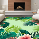 Ultra Soft Area Rug, Non Slip, Stain Resistant, Washable Area Rugs for Living Room, Bedroom, Sophisticated Nature-Inspired Theme(Pink)