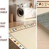 Charming Round Alphabet Motif(Beige)
