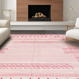 Ultra Soft Area Rug, Non Slip, Stain Resistant, Washable Area Rugs for Living Room, Bedroom, Contemporary Plush Low Pile Aesthetic(Pink)