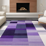 Ultra Soft Area Rug, Non Slip, Stain Resistant, Washable Area Rugs for Living Room, Bedroom, Luxurious Modern Tiled Aesthetic(Purple)