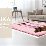 Ultra Soft Area Rug, Non Slip, Stain Resistant, Washable Area Rugs for Living Room, Bedroom, Western Pink Bathroom Non-Slip Mat(Pink)