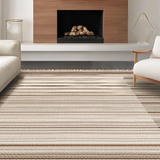 Ultra Soft Area Rug, Non Slip, Stain Resistant, Washable Area Rugs for Living Room, Bedroom, Rustic Earthy Tones Weave(Brown)
