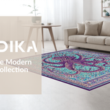Ultra Soft Area Rug, Non Slip, Stain Resistant, Washable Area Rugs for Living Room, Bedroom, Undersea Creature Carpet:  Intricate Tentacle Art(Purple)