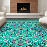 Elegant Reversible Geometric Motif(Blue)