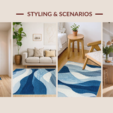 Artistic Contemporary Patterned Layering(Blue)