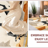 Ultra Soft Area Rug, Non Slip, Stain Resistant, Washable Area Rugs for Living Room, Bedroom, Trendy Earthy Antelope Aesthetic(Beige)