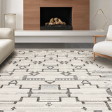 Ultra Soft Area Rug, Non Slip, Stain Resistant, Washable Area Rugs for Living Room, Bedroom, Rustic Subtle Patterned Collection(Gray)