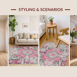 Luxe Distressed Lattice Elegance(Pink)