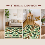 Luxurious Earth Tone Trellis Style(Green)