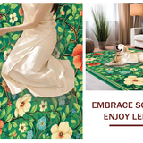 Ultra Soft Area Rug, Non Slip, Stain Resistant, Washable Area Rugs for Living Room, Bedroom, Serene Organic Floral Tapestry(Green)