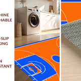 Ultra Soft Area Rug, Non Slip, Stain Resistant, Washable Area Rugs for Living Room, Bedroom, Contemporary Athletic Visual Appeal(Orange)