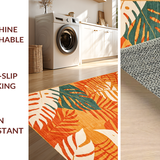 Ultra Soft Area Rug, Non Slip, Stain Resistant, Washable Area Rugs for Living Room, Bedroom, Quirky Colorful Retro Vibes(Orange)