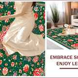 Ultra Soft Area Rug, Non Slip, Stain Resistant, Washable Area Rugs for Living Room, Bedroom, Floral Mihrab Group Praying Carpet for Families(Green)