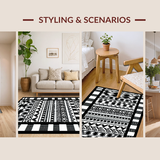 Ultra Soft Area Rug, Non Slip, Stain Resistant, Washable Area Rugs for Living Room, Bedroom, Artistic Bold Animal Print Appeal(Black)