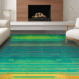 Eclectic Rainbow Abstract Motif(Blue)