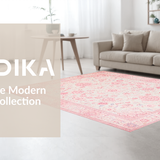 Ultra Soft Area Rug, Non Slip, Stain Resistant, Washable Area Rugs for Living Room, Bedroom, Soft Rustic Leafy Patterns(Beige)