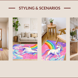 Ultra Soft Area Rug, Non Slip, Stain Resistant, Washable Area Rugs for Living Room, Bedroom, Machine Washable Fuzzy Rug for Princess Bedroom(Pink)