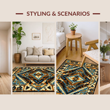 Rustic Earth Tones Tribal Motif(Blue)
