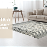 Ultra Soft Area Rug, Non Slip, Stain Resistant, Washable Area Rugs for Living Room, Bedroom, Elegant Monochrome Diamond Pattern(Black)