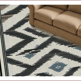 Ultra Soft Area Rug, Non Slip, Stain Resistant, Washable Area Rugs for Living Room, Bedroom, Modern Trellis Farmhouse Entryway Non-Shedding Carpet(Black)