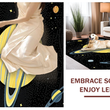 Ultra Soft Area Rug, Non Slip, Stain Resistant, Washable Area Rugs for Living Room, Bedroom, Striking Interstellar Color Palette(Yellow)