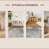 Ultra Soft Area Rug, Non Slip, Stain Resistant, Washable Area Rugs for Living Room, Bedroom, Elegant Rustic Abstract Design(Gray)