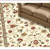 Ultra Soft Area Rug, Non Slip, Stain Resistant, Washable Area Rugs for Living Room, Bedroom, Chic Floral Vintage Charm(Beige)