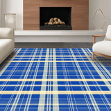 Fresh Playful Light Blue Grid Style(Blue)