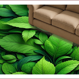 Ultra Soft Area Rug, Non Slip, Stain Resistant, Washable Area Rugs for Living Room, Bedroom, 3D Leaf Nature-Inspired Bath Rug for Boho Decor(Green)