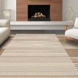 Ultra Soft Area Rug, Non Slip, Stain Resistant, Washable Area Rugs for Living Room, Bedroom, Inviting Earthy Rustic Charm(Beige)