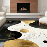 Chic Gold Foil Geometric Motif(Black)