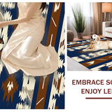 Ultra Soft Area Rug, Non Slip, Stain Resistant, Washable Area Rugs for Living Room, Bedroom, Elegant Geometric Tribal Aesthetics(Brown)