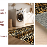 Ultra Soft Area Rug, Non Slip, Stain Resistant, Washable Area Rugs for Living Room, Bedroom, Bold Exotic Animal Aesthetic(Brown)