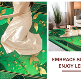 Ultra Soft Area Rug, Non Slip, Stain Resistant, Washable Area Rugs for Living Room, Bedroom, Artistic Insect Floral Fusion(Green)