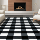 Rustic Black and White Checkered Design(Black)