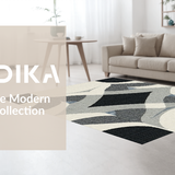 Contemporary Black and White Geometric Texture(Gray)