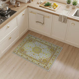 Gold and Silver Luxurious Gold Mandala Persian Area Rug