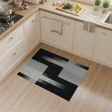 Modern Black White Geometric Modern Area Rug
