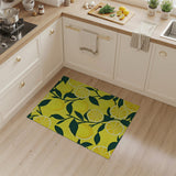 Vibrant Lemon Slice Yellow Fruit Pattern Rug