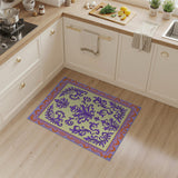 Ornate Purple Floral Vintage Area Rug