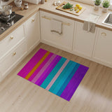 Geometric Modern Multi-color and Patterns Vibrant Multi-Color Striped Area Rug