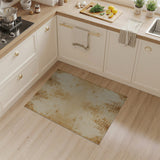 Distressed Leopard Print Beige Area Rug
