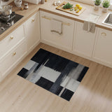 Geometric Modern Modern Black White Geometric Block Rug