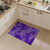 Purple Purple Swirl Abstract Area Rug