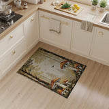 Kids Cartoon Whimsical Mushroom Forest Area Rug