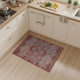 Red Distressed Persian Area Rug