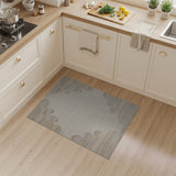 Beige and Neutral Beige Abstract Organic Shapes Area Rug